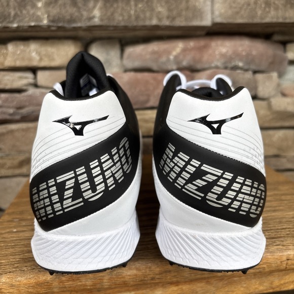 Mizuno Wave Lightrevo [11GP222191] Men Baseball Shoes White/Black NWOB Sz 12 main image 16